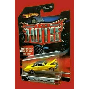 2006 Hot Wheels Ultra Hots '64 PONTIAC GTO Yellow W/ Real Riders Chrome 5 SP